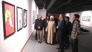 حضور حجت‌الاسلام ایمانی‌پور در نمایشگاه کارتون و کاریکاتور آمریکای لاتین