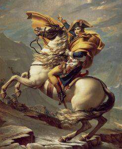 پرتره دراماتیکی که «ژاک لویی دیوید» از ناپلئون بناپارت سوار بر اسبی سرکش کشیده است